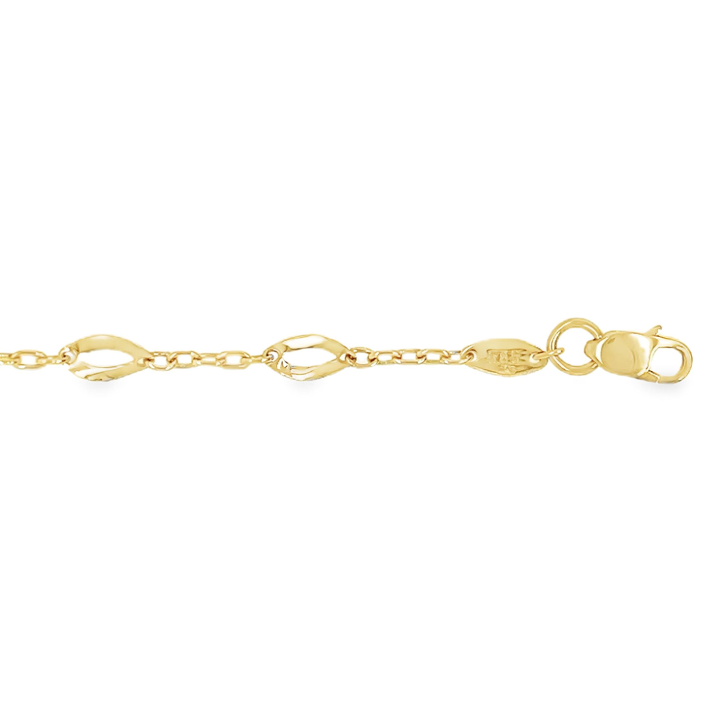 14kt gouden armband fantasieschakel