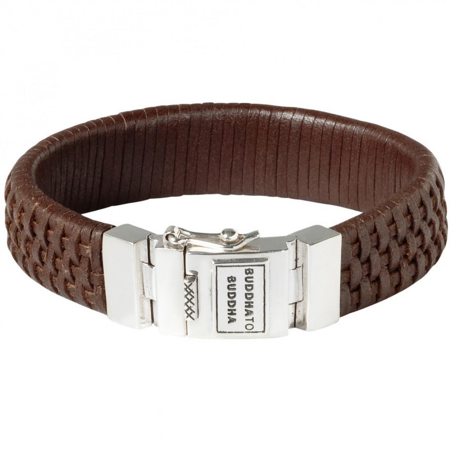 Buddha to Buddha - 554BR/E/Maarten Small Leather Bracelet Brown, 19cm - 001J055540412