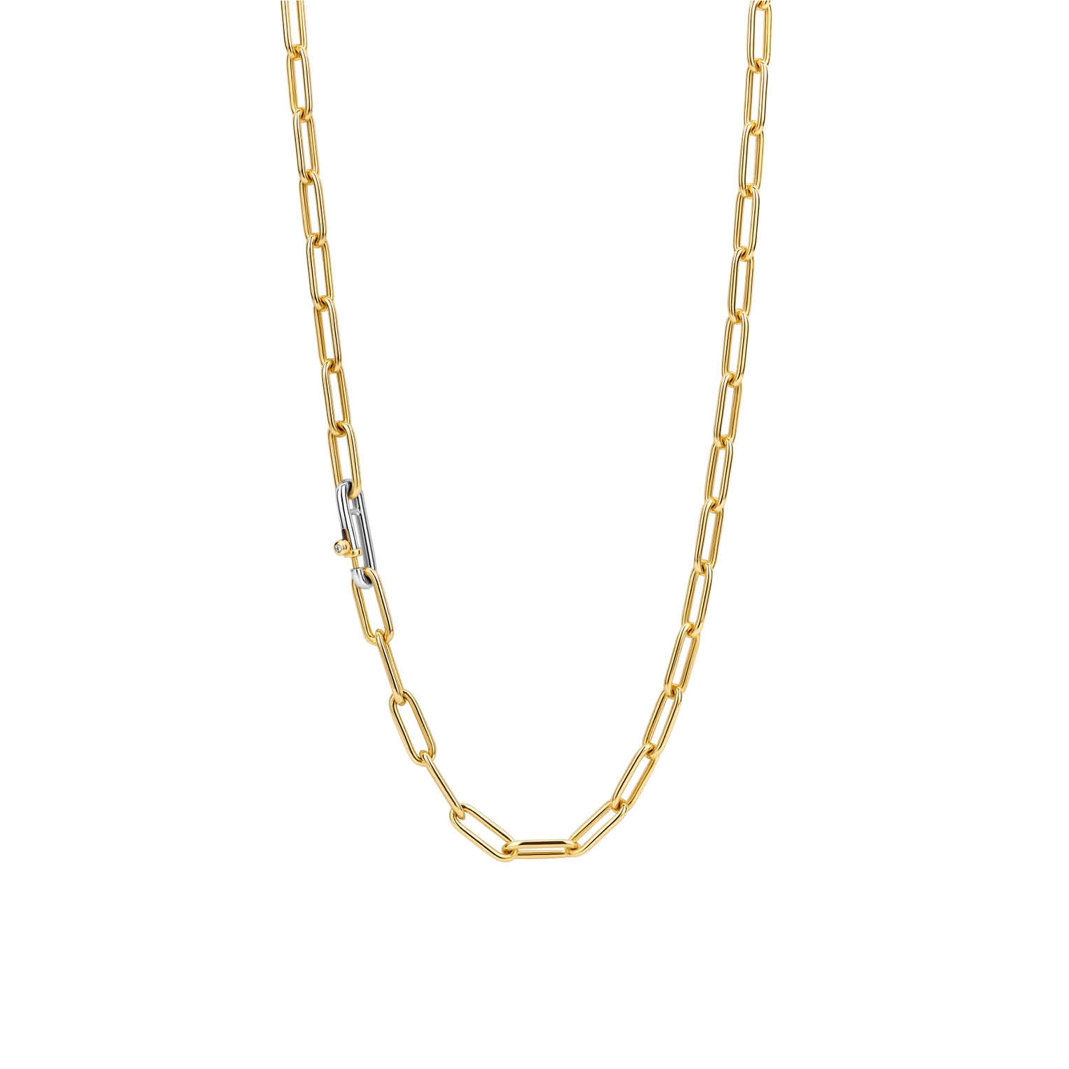 Dit TI SENTO - Milano Collier 3947SY is gemaakt van Zilver met een geelgouden plating. De kleurstelling van dit collier is Zilver geelgoud verguld. Alle TI SENTO - Milano producten worden geleverd in een luxe geschenkverpakking.