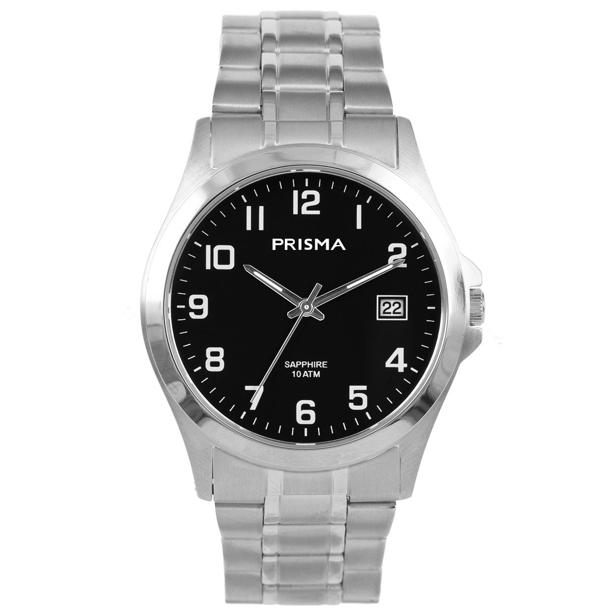 Prisma heren horloge van all stainless steel met saffierglas 
- Datum: Ja
- Kast maat: 39 mm
- Kast dikte: 8.3mm
- Kast materiaal: All stainless steel
- Uurwerk type: Miyota 1S13
- Saffierglas
- Waterdichtheid: 10 ATM
- Horlogeband: All stainless steel
- Maat aansluiting band: 22mm
- Wijzerplaat; Zwart
- Licht functie: Glow in the dark wijzers
- Sluiting: Klepsluiting
EAN: 8716667160040