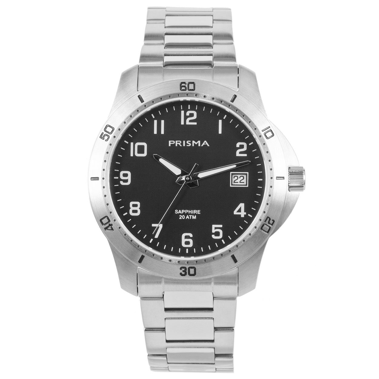 Prisma heren P.1737 horloge edelstaal saffierglas 20 ATM 		
		
Algemeen		
Artikelnummer: P.1737		
Geslacht: heren		
Uurwerk: Miyota (1S13   ) 		
Lichtfunctie: glow in the dark (Wijzers)		
Waterbestendigheid: 20 ATM/BAR		
		
