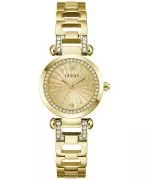 Het model GW0869L4 is een elegante polshorloge met een gouden metalen kast en band, zonder datumaanduiding. Dit horloge straalt luxe uit en is ideaal voor speciale gelegenheden of om elke dag een stijlvolle touch te geven. Draag dit horloge met formele of semi-casual outfits voor een verfijnde uitstraling. Perfect als cadeau of persoonlijke stijlaccessoire.