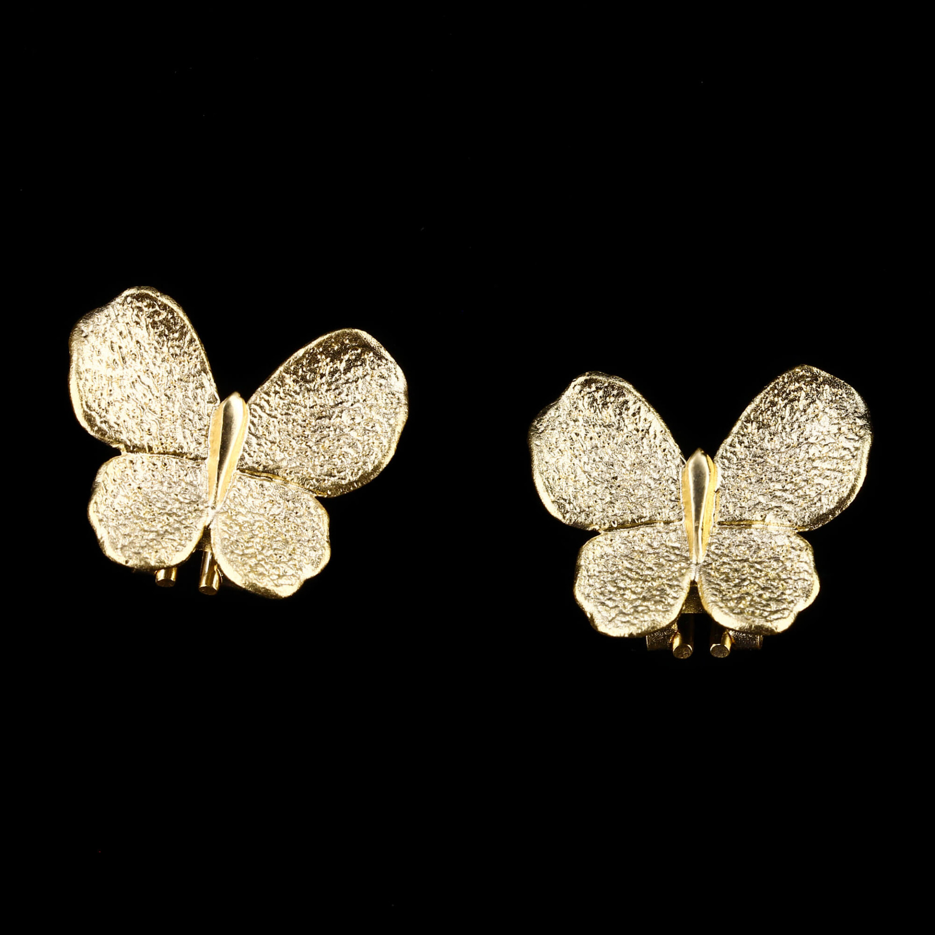 Sanjoya - Zilver vergulden vlinder oorstekers 21.5x18mm - L1021031.1