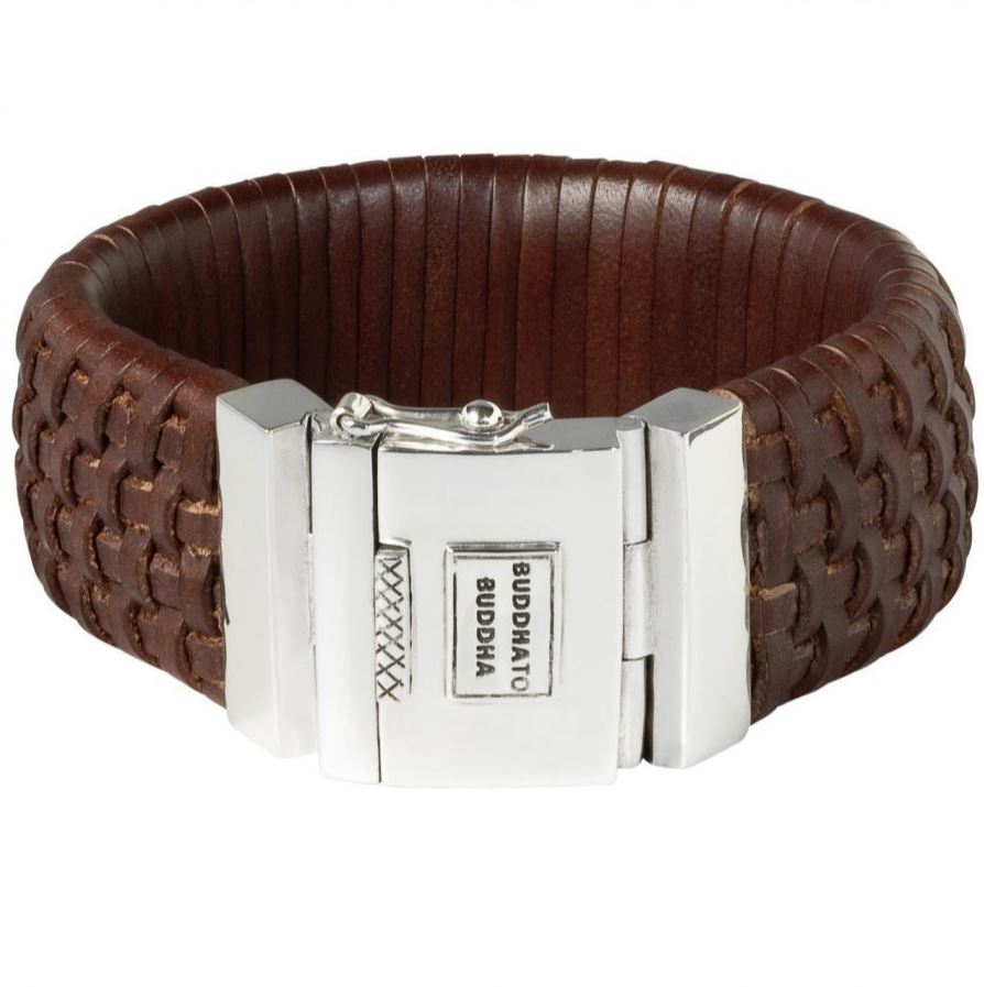 Buddha to Buddha - 555BR/F/Maarten Big Leather Bracelet Brown, 21cm - 001J055550413