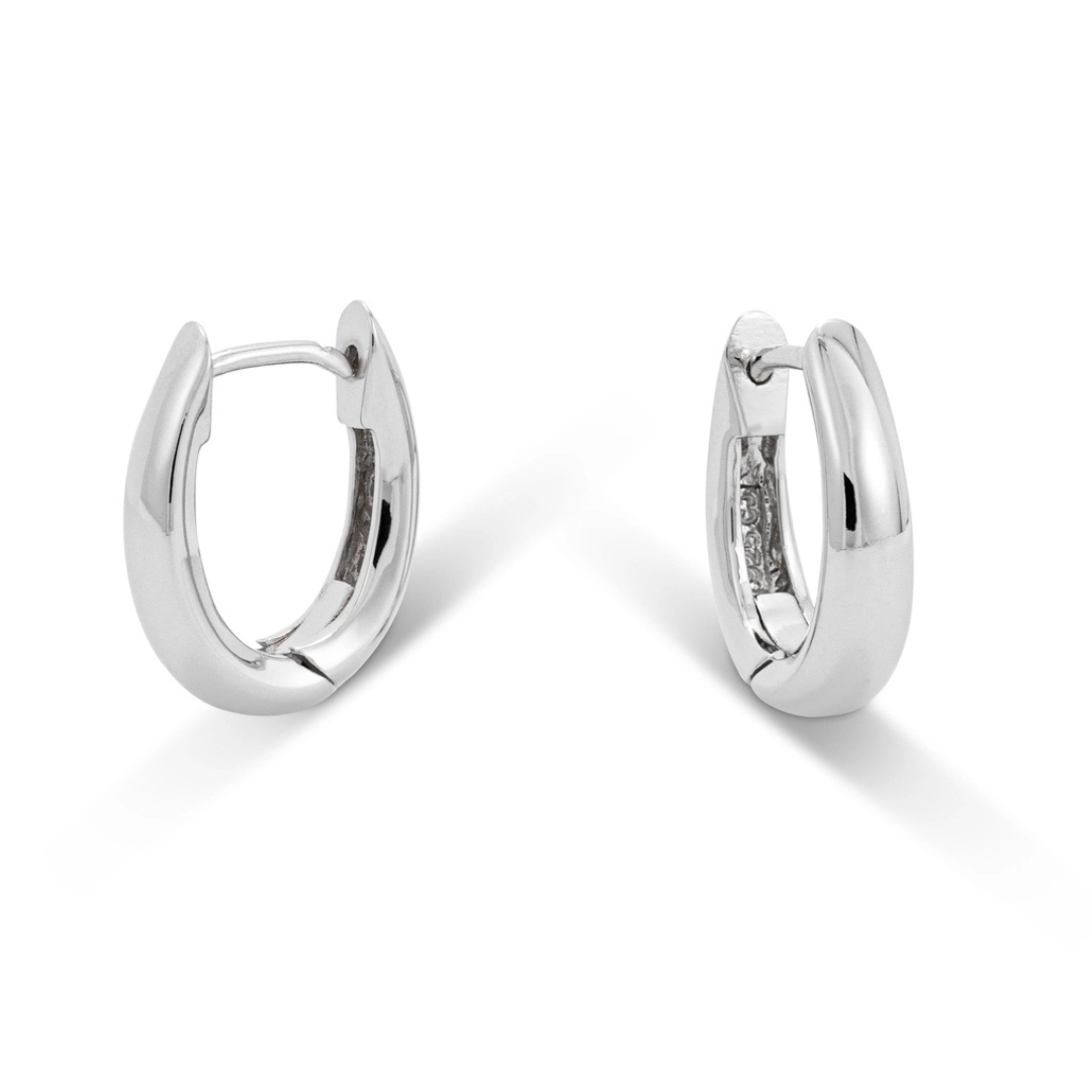 Monzario - Gerhodineerd Zilveren oorringen Ø12.8mm B3-4.5mm H17mm