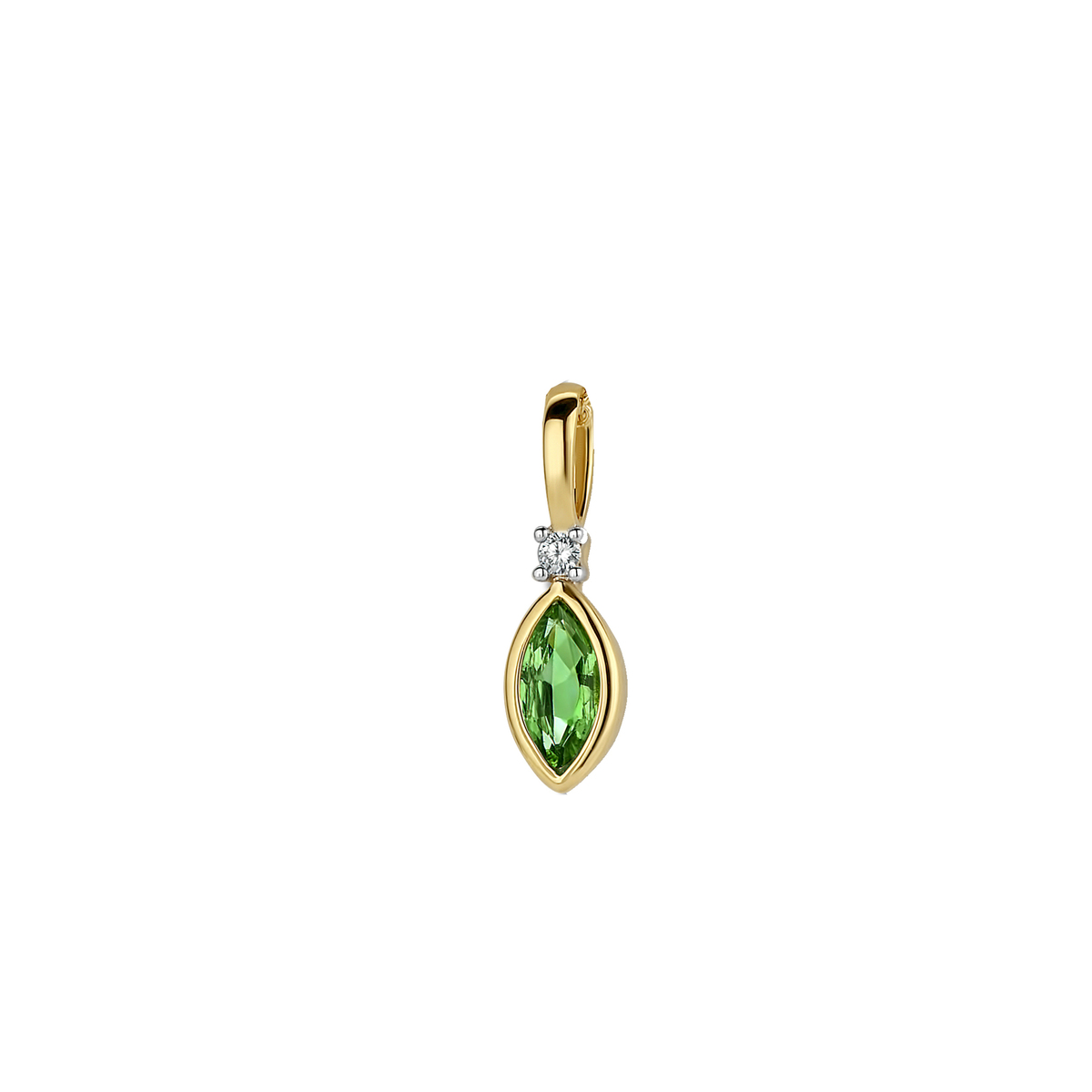 hanger 18 kt met smaragd