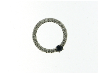 hanger 18kt met saffier en diamant