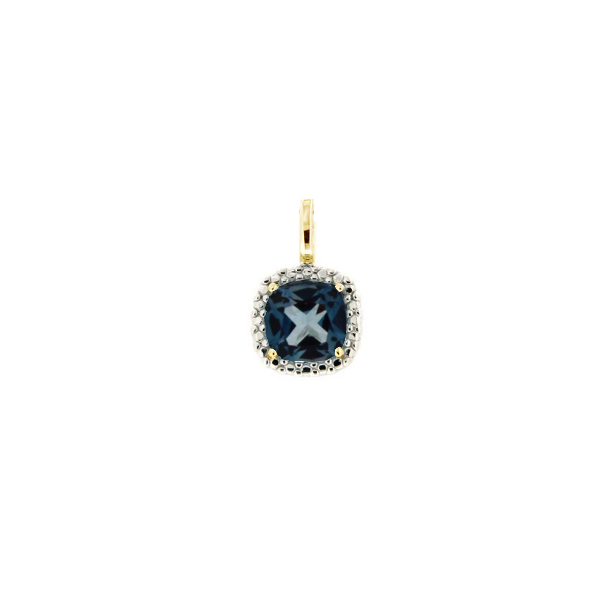 hanger 18kt met blauwe topaas 