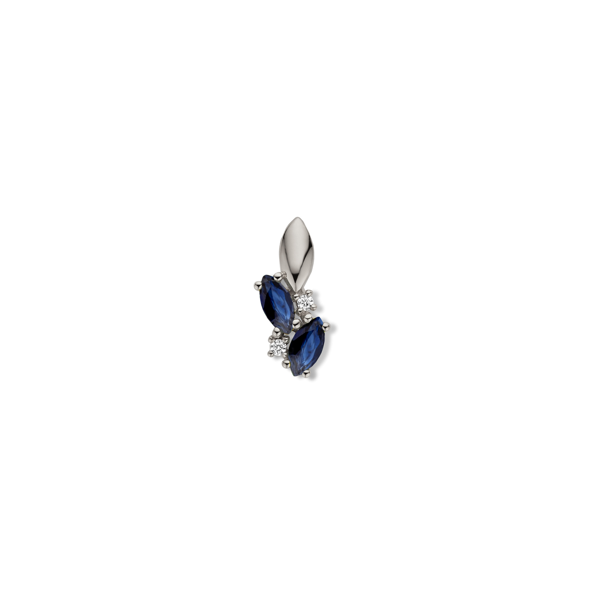 hanger 18kt met saffier en diamant