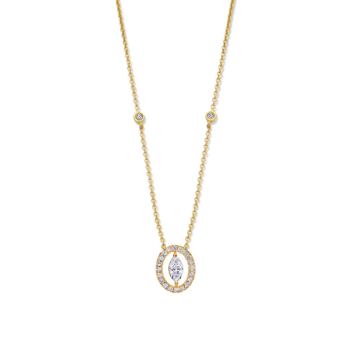 hanger 18kt met diamant