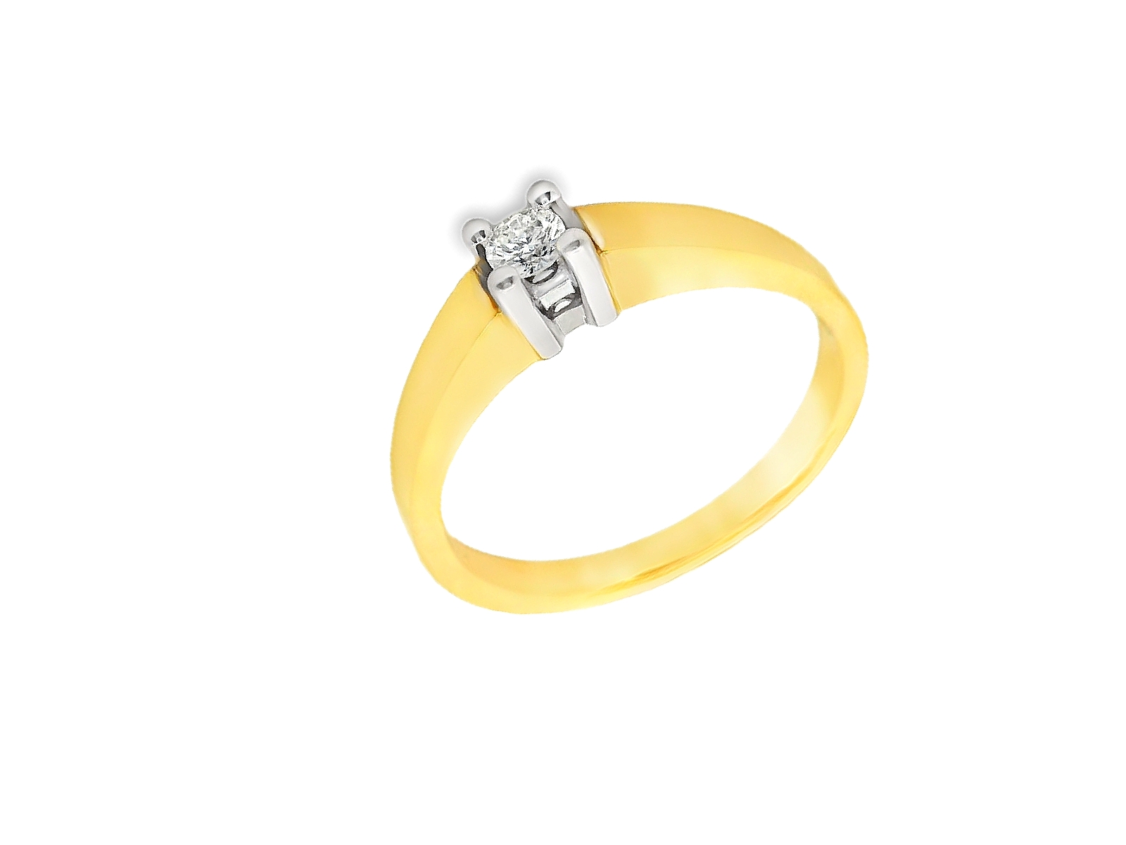 Deze elegante 14 karaat (3.51 gr) bicolor gouden ring combineert de warme gloed van geelgoud met de verfijnde uitstraling van witgoud. In het middelpunt schittert een 0.10 ct diamant van kwaliteit H/Si, wat staat voor een prachtige witte kleur en een lichte, nauwelijks zichtbare insluiting.
De briljant geslepen diamant is stevig gezet in een witgouden vierpoots zetting, waardoor de steen optimaal tot zijn recht komt en schittert bij elke beweging. Het klassieke en tijdloze ontwerp maakt deze ring perfect als verlovingsring of als een stijlvol sieraad voor elke gelegenheid. Een subtiele, maar luxe toevoeging aan elke sieradencollectie!
De ring is verkrijgbaar in meerdere afmetingen.

Verkrijgbaar vanaf 0.05crt .
Leverbare goudkleuren: 14/18kts geelgoud, 14/18kts witgoud, 14/18kts roségoud en alle bicolor combinaties.