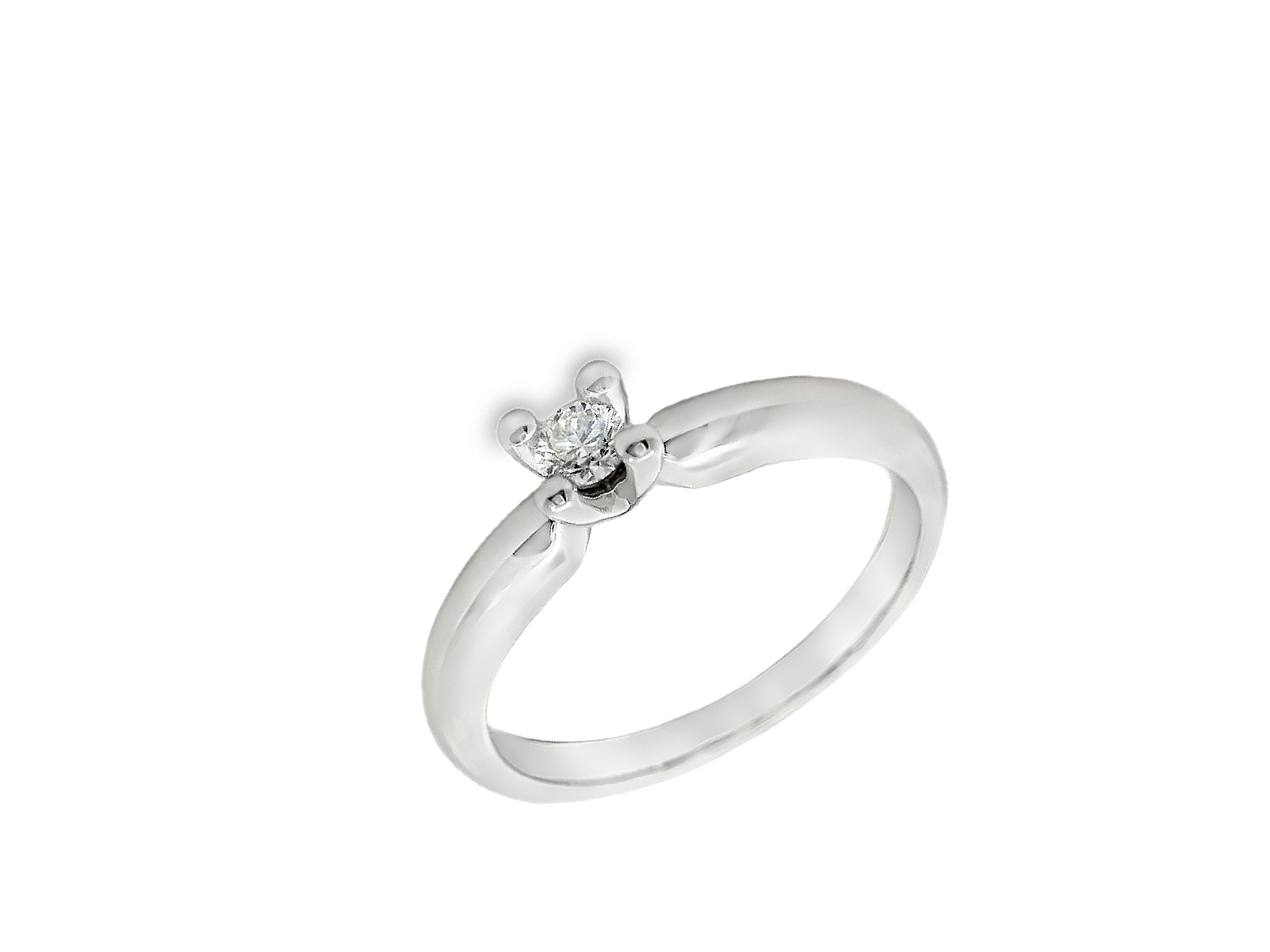 Deze elegante 14 karaat (3.22 gr) witgouden solitair ring is een tijdloos en verfijnd sieraad, perfect voor elke gelegenheid. In het midden schittert een prachtige briljant geslepen diamant van 0.10 ct (H/Si), die met zijn heldere witte kleur en subtiele schittering een subtiele luxe uitstraalt.

De strakke en klassieke vormgeving van de ring benadrukt de schoonheid van de solitaire diamant, waardoor deze volledig tot zijn recht komt. Dankzij de duurzame 14 karaat witgouden setting is de ring niet alleen stijlvol, maar ook stevig en geschikt voor dagelijks gebruik. Een perfecte keuze voor een verloving, jubileum of als betekenisvol cadeau.
De ring is verkrijgbaar in meerdere afmetingen.