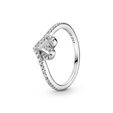 Pandora Sprankelende Wishbone Heart Ring
