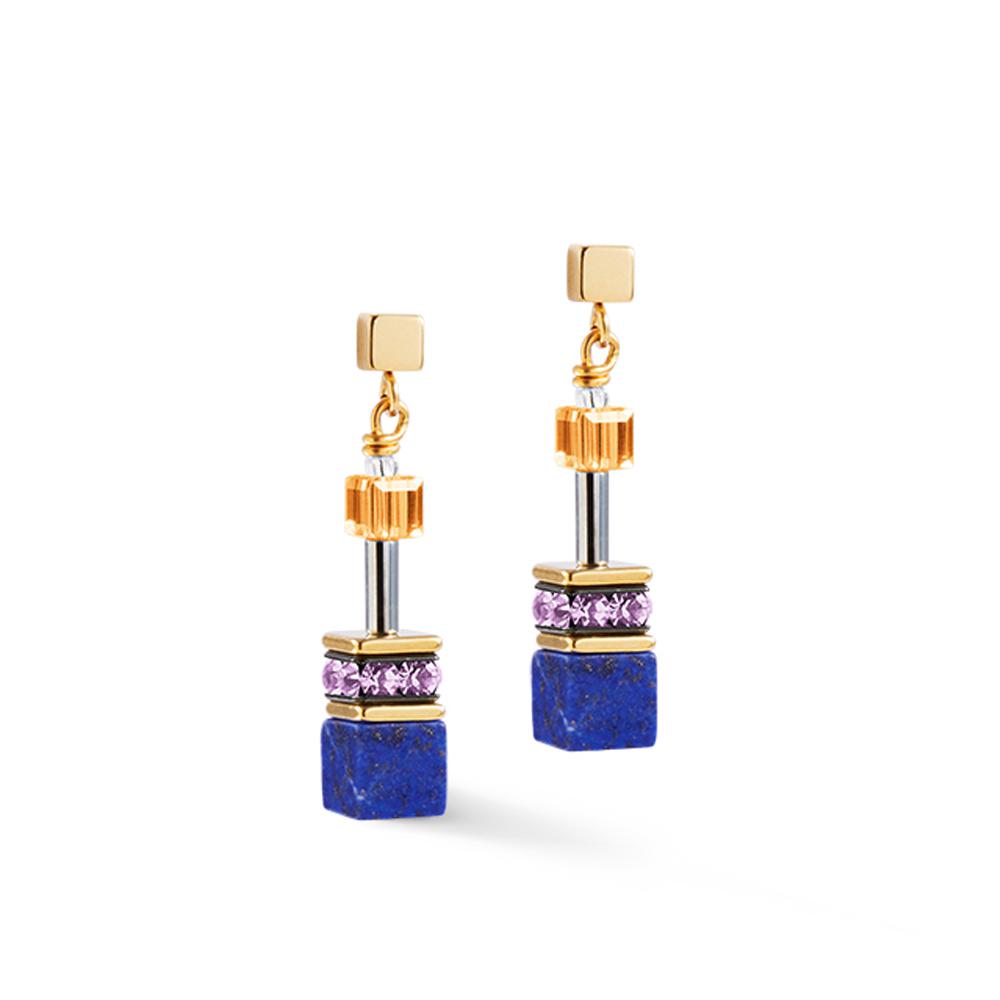 Coeur de Lion oorhangers met lapis lazuli, aventurijn en amazoniet
