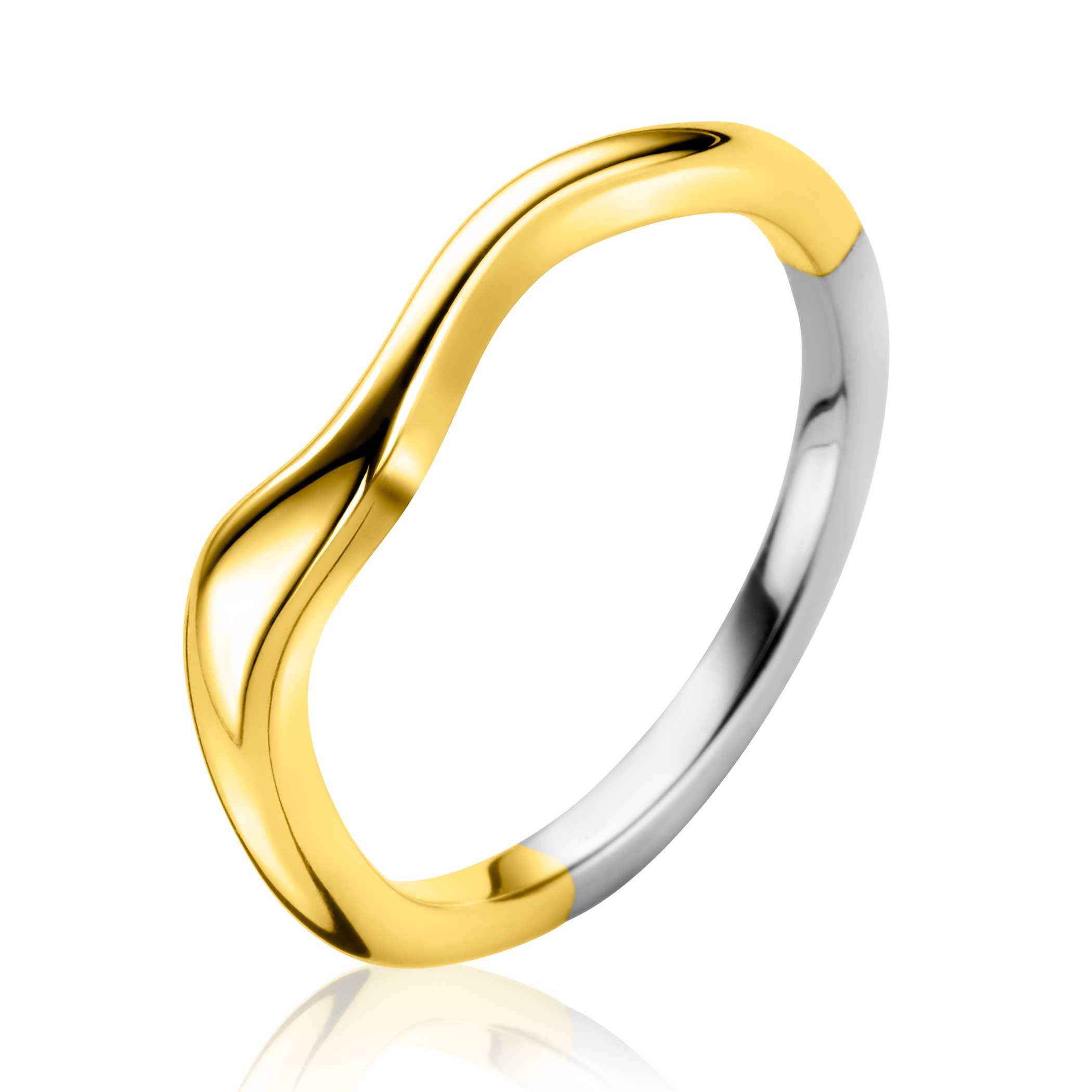 De ZINZI zlv. ring ZIR2627G heeft een organische vorm en een elegante gouden vergulding. Perfect voor een subtiele, maar stijlvolle uitstraling. Draag de ring solo voor een minimalistische look of combineer met andere sieraden voor een speelse mix. 
