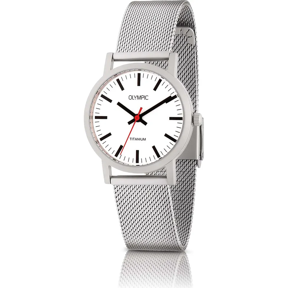 Olympic OL26DTT098 JOSH Horloge - Titanium - Titanium -Wit - 30mm
Dit unieke Olympic horloge met artikelnummer: OL26DTT098 is een strak dameshorloge. De ronde titanium kast heeft een gladde bezel en een witte wijzerplaat met strakke streepjes en wijzers. Aan de titanium kast zit een milanese titanium band met een druksluiting. Titanium is geschikt voor mensen met een gevoelige huid. Het is anti allergisch. Het horloge heeft een mineraalglas een doorsnee van 30mm en is 5ATM. 

Waterdichtheid 10ATM
Dit horloge is bestand tegen water bij het zwemmen en douchen. Dit horloge is niet bestand tegen (grote) waterdruk dus je kunt er niet mee duiken.
Waterdichtheid  5ATM
Dit horloge is regen en spatwaterdicht. Niet geschikt om mee te zwemmen en douchen.
Waterdichtheid 3ATM
Dit horloge is spatwaterdicht. Niet geschikt om mee te zwemmen en douchen.

Het merk:
Het Nederlandse horlogemerk Olympic levert stoere chronografen, slimline series, digitale uurwerken en elegante dameshorloges. De prijs-kwaliteitverhouding staat bij Olympic hoog in het vaandel met prijzen die uiteenlopen van € 34,95 tot en met € 159,00.

100% Nederlands ontwerp, waterdicht en standaard 3 jaar fabrieksgarantie.

Specificaties:
- Ronde kast 30mm
- Titanium horlogekast
- Witte wijzerplaat
- Titanium band
- 5ATM 
- Standaard 3 jaar fabrieksgarantie
- Mineraalglas