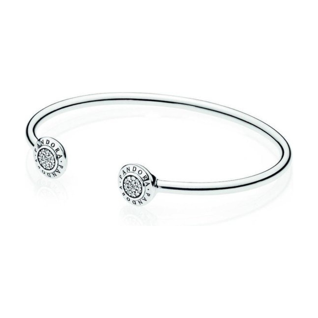 Pandora - Zilveren bangle armband bezet met zirconia's - 590528CZ