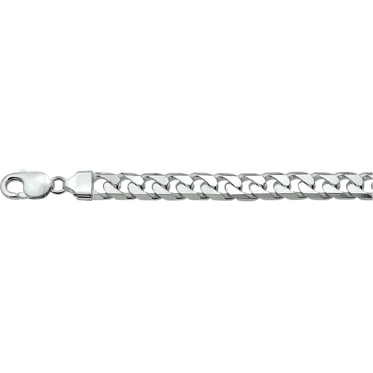 De zilveren gourmet ketting, is een stijlvolle aanvulling voor elke juwelencollectie. Met een lengte van 60 cm, een gewicht van 22 gram en een dikte van 6 mm, straalt deze halsketting kracht uit. Draag het als een statement piece.