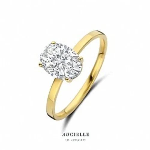 Ring in goud 18 k met zirconia
