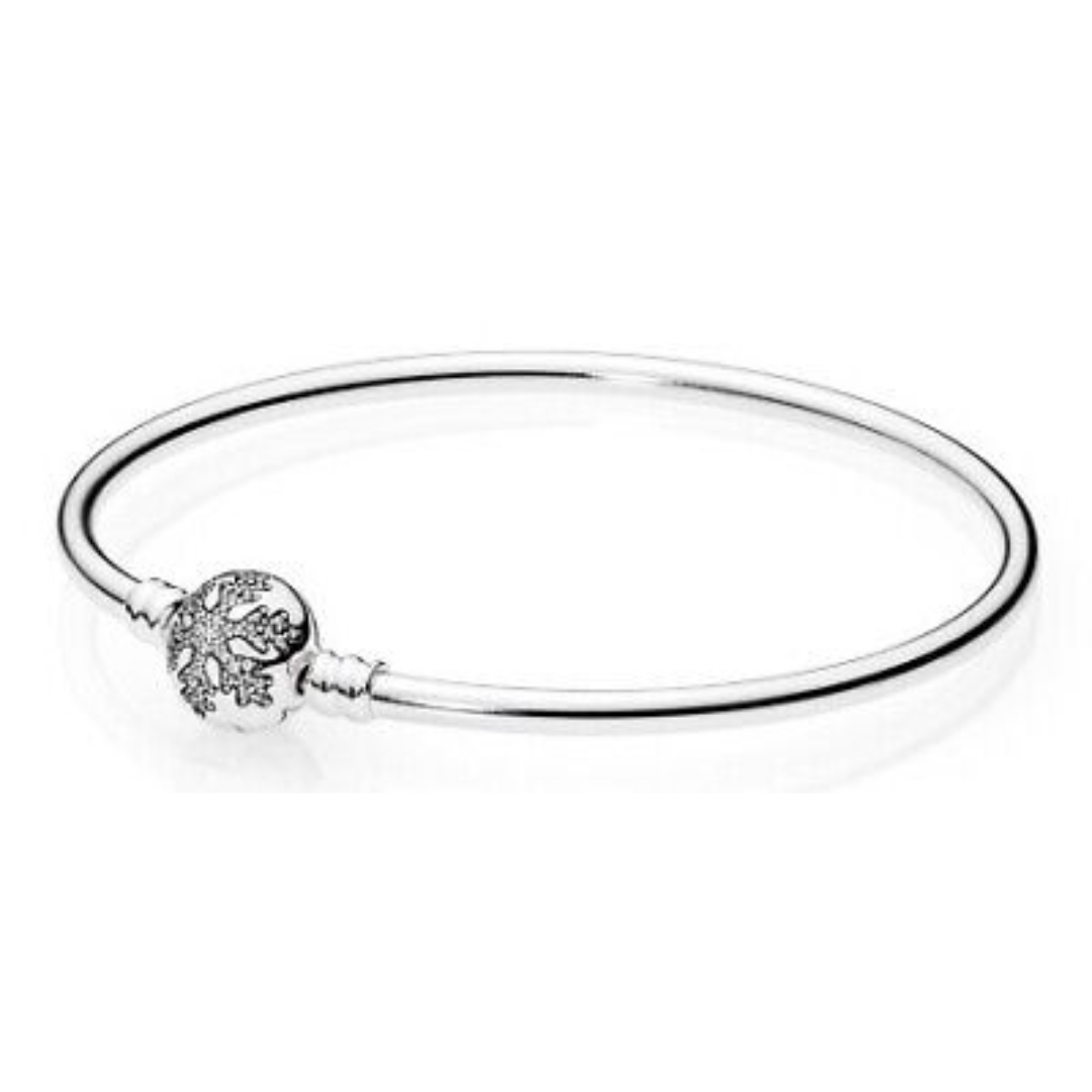 Pandora - Zilveren vaste armband, Snowflake, unique as you are - 590740CZ-21