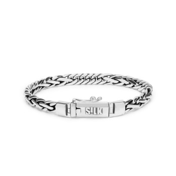 Massief zilveren armband met bakslot model 776 op 21 cm