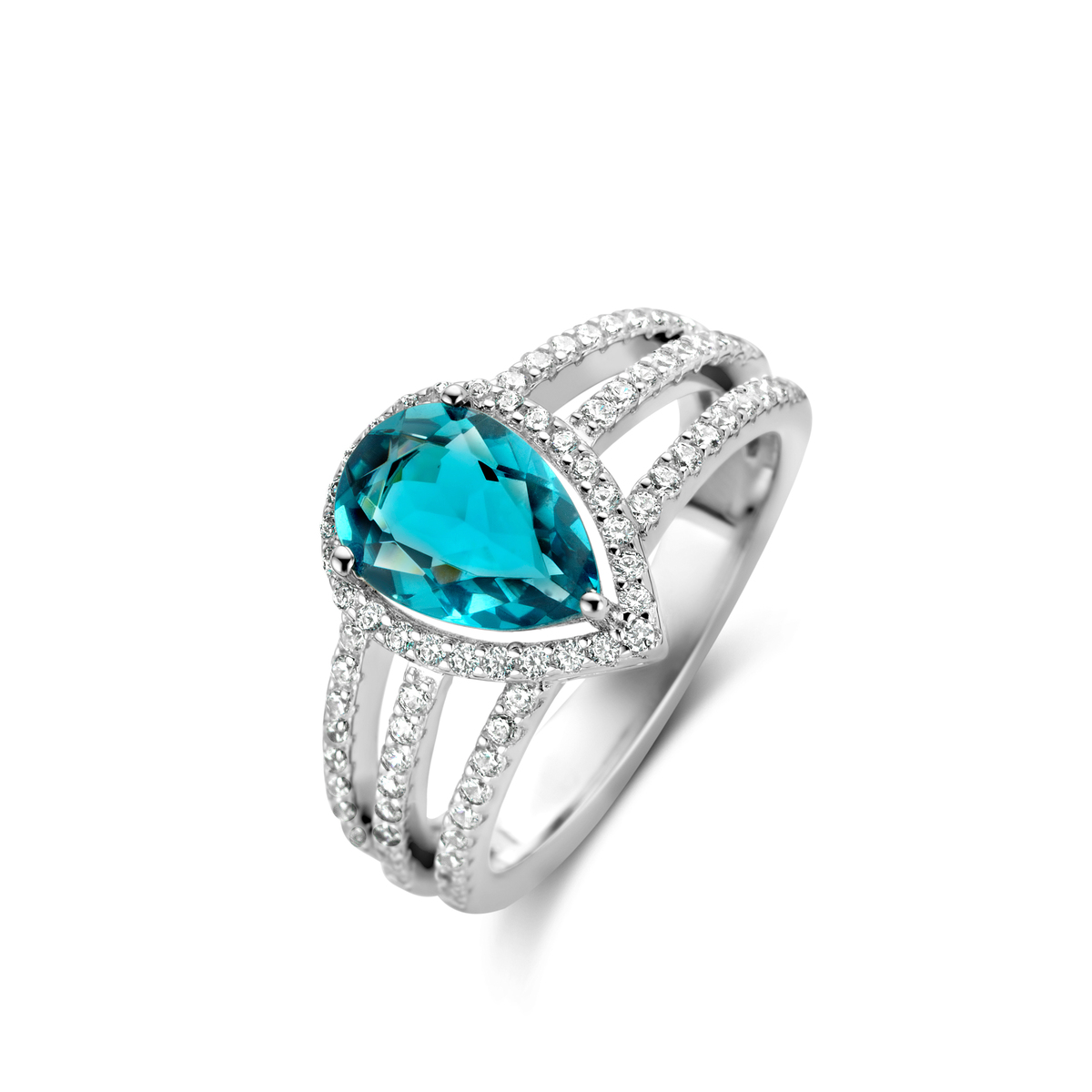 zilveren ring met zirkoon