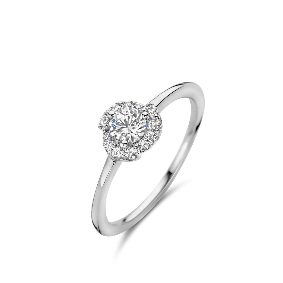 zilveren ring met zirkoon