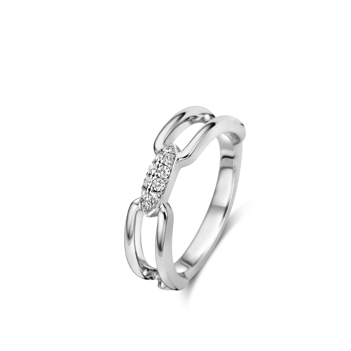 zilveren ring met zirkoon