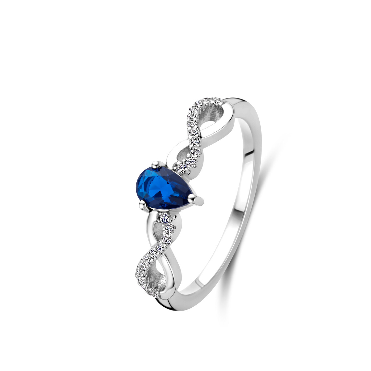 zilveren ring met saffier