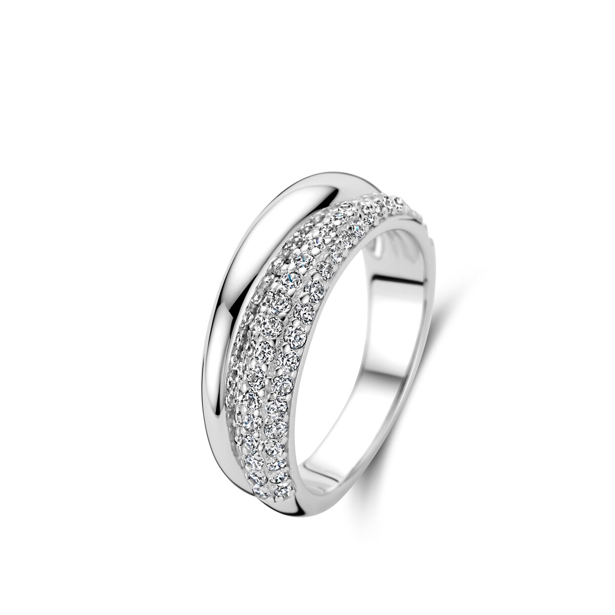 zilveren ring met zirkoon