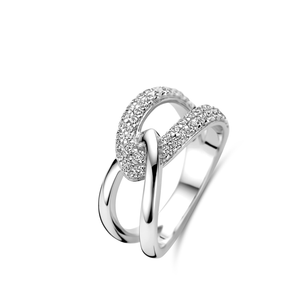 zilveren ring met zirkoon
