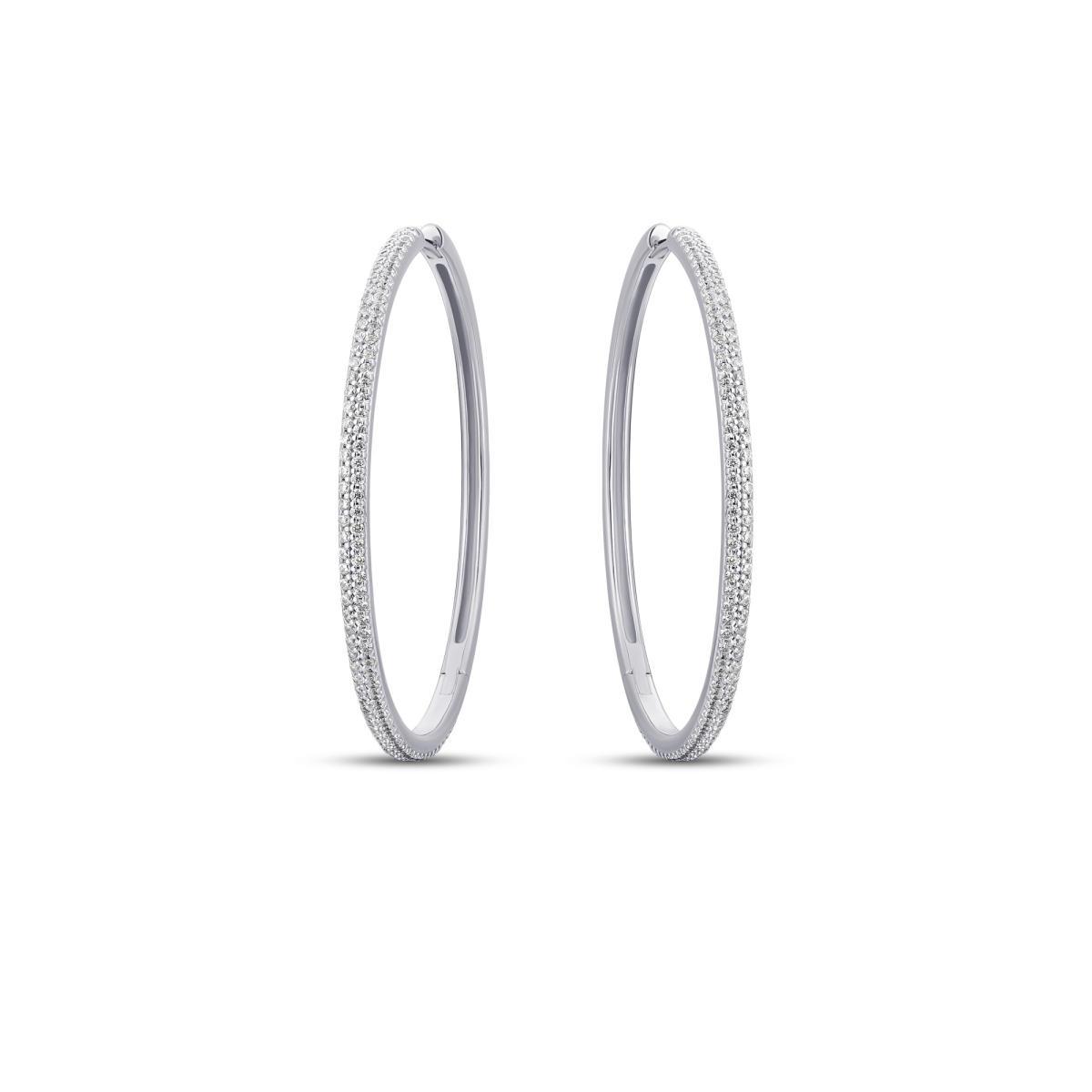 Gisser Jewels zilveren oorringen met zirkonia.
Diameter 40mm