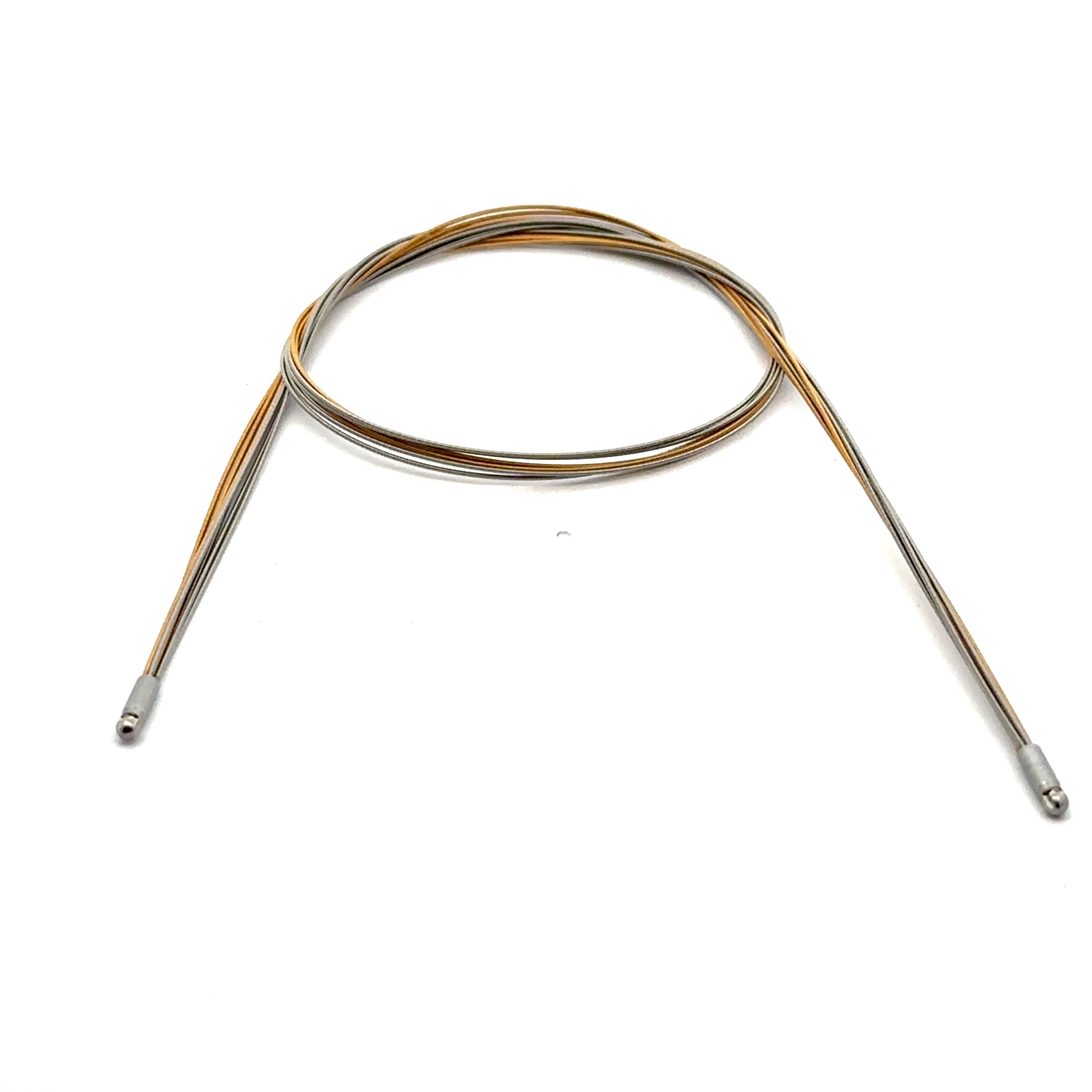 Spiralcollier Edelstahl, bicolor, R7, Lä 40cm für Wechselschließe System Nittel/Headfix