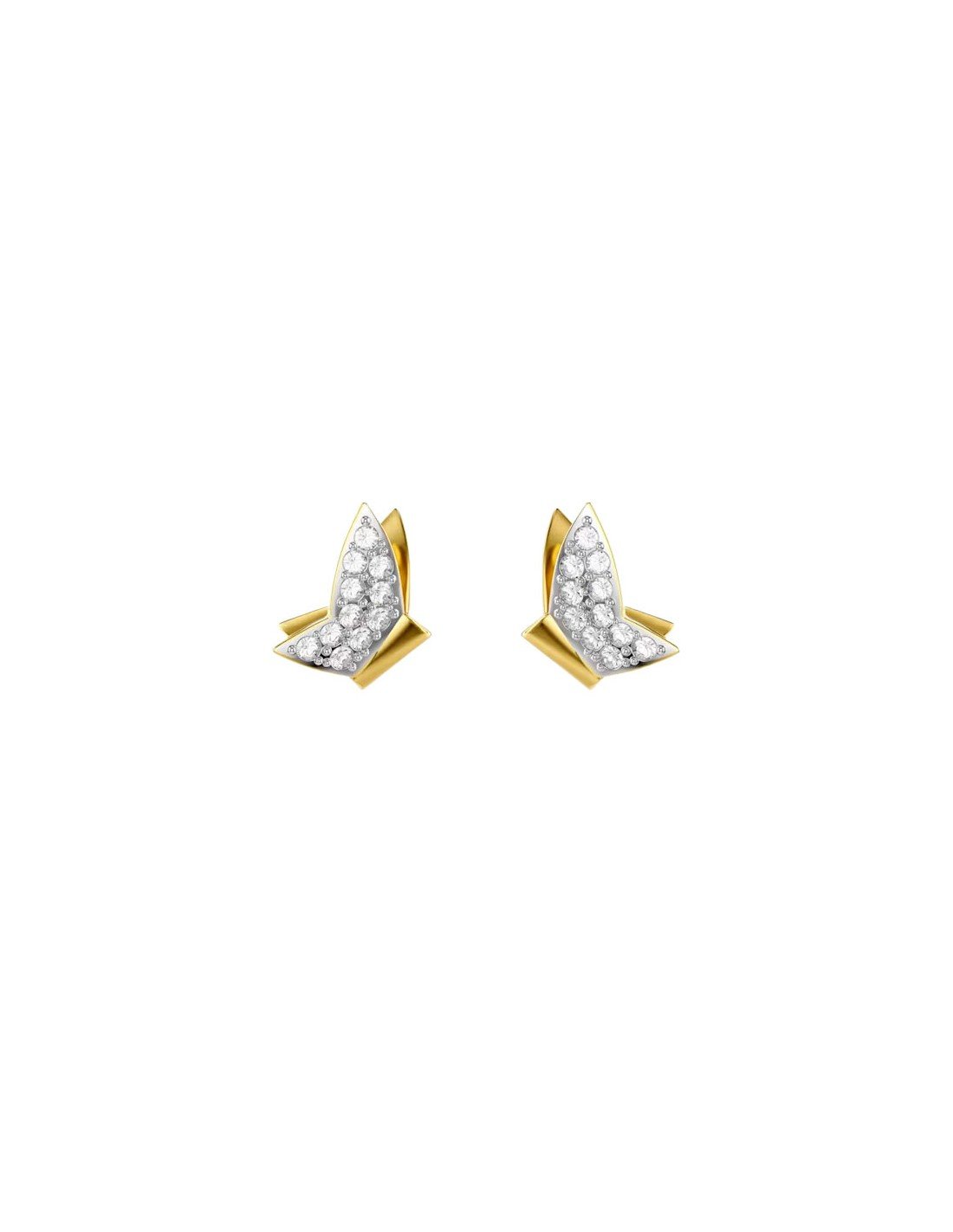 Bent u dol op vlinders? Dan vindt u dit paar oorknopjes vast geweldig. Dit oogverblindende ontwerp in klassieke pavé tegen een chique goudkleurige achtergrond tilt elke look naar een hoger niveau. Het is ontworpen voor oren met gaatjes en kan afzonderlijk of in combinatie met andere stukken uit de Lilia-lijn worden gedragen.
