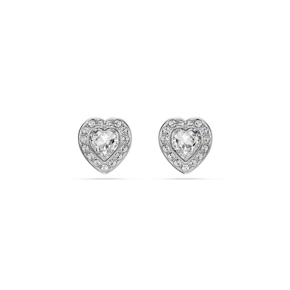 Twee harten komen samen in dit vreugdevolle paar Swarovski-oorknopjes. De oorknopjes met een rodium toplaag zijn voorzien van een hartvormig kristal, omringd door een glinsterende halo van helder pavé. Combineer ze met de bijpassende hanger voor een stralend en liefdevol geschenk.