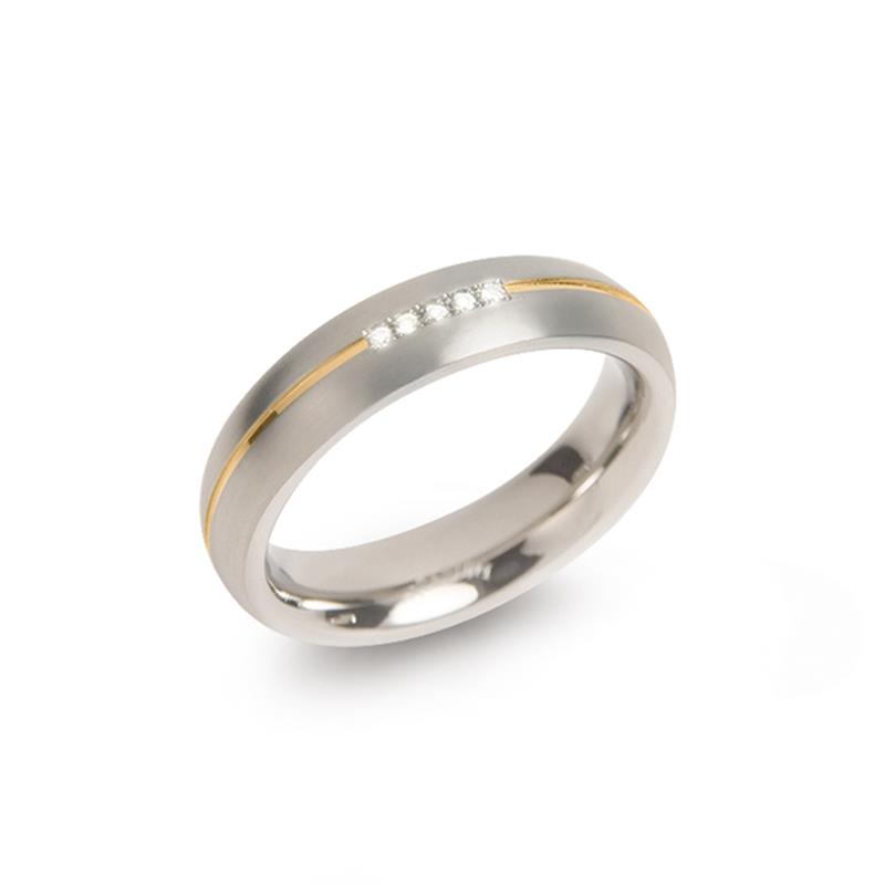 Dit is een ring van het merk Boccia Titanium