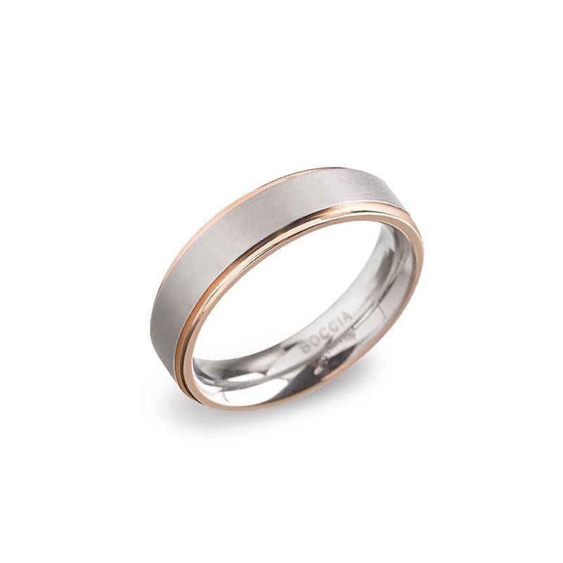 Boccia Titanium Ring bicolor ros�
