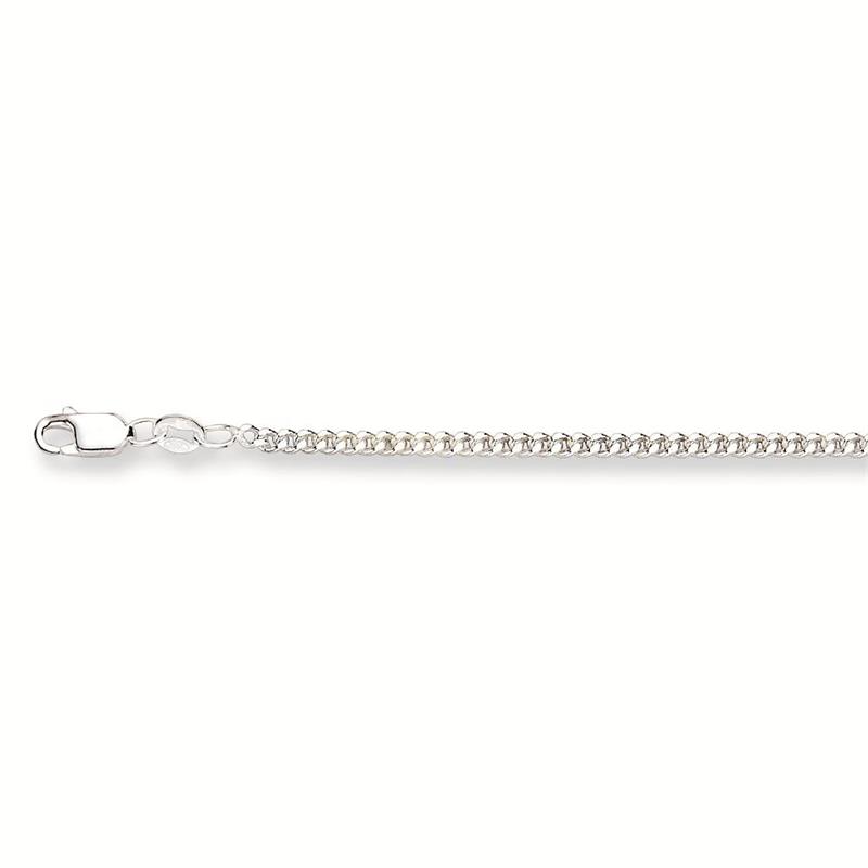 Zilver gourmet collier 70 cm