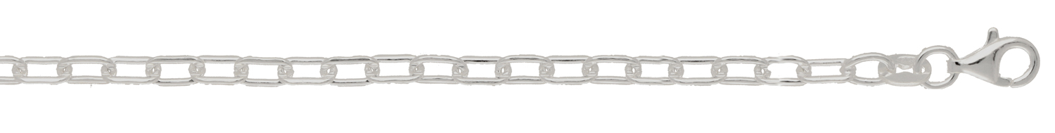 Zilver Paperclip Schakel Collier 50cm