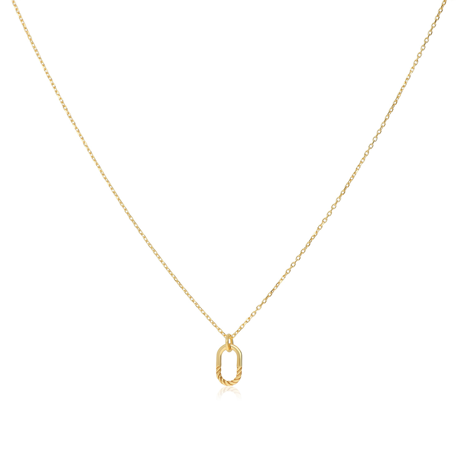 Zilveren collier verguld smartlink 