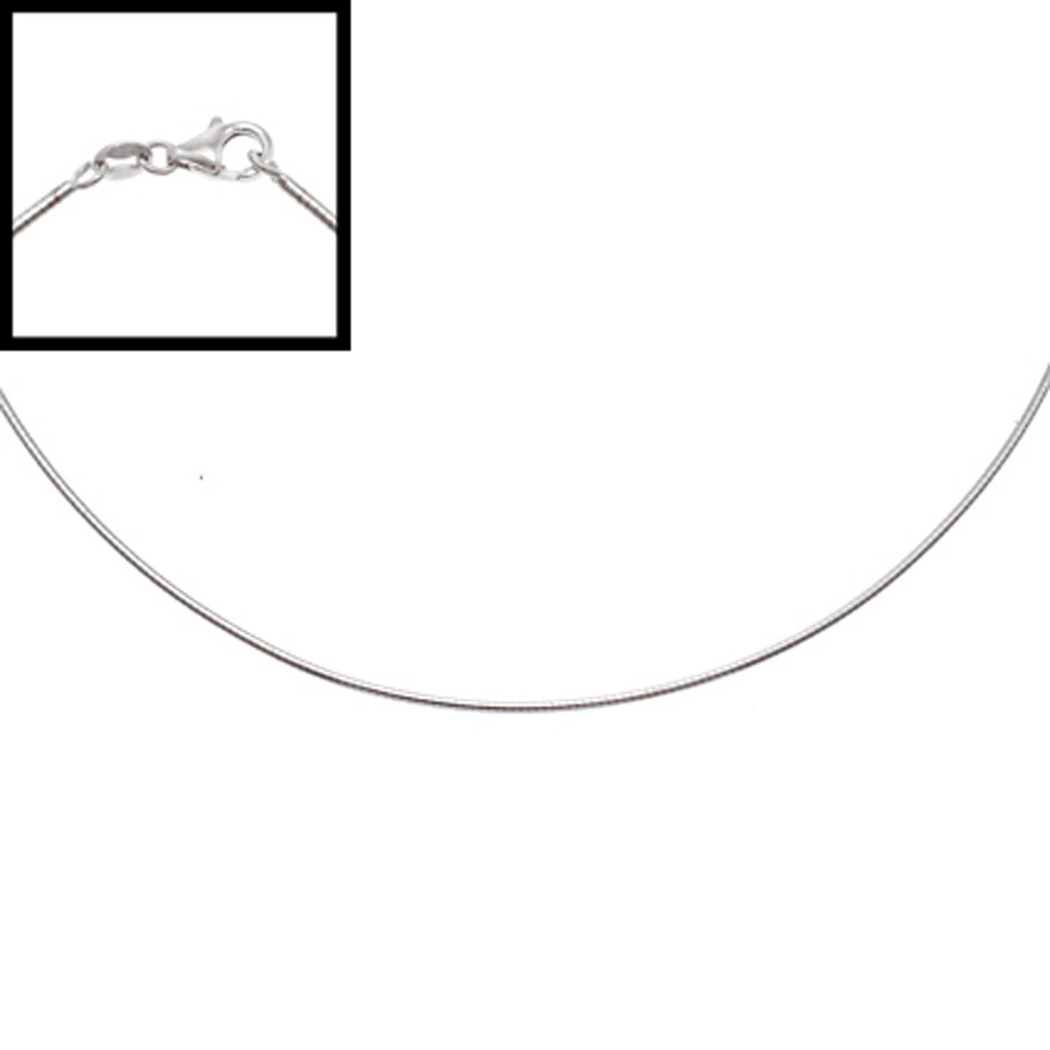 omega collier zilver 1.5mm. rond