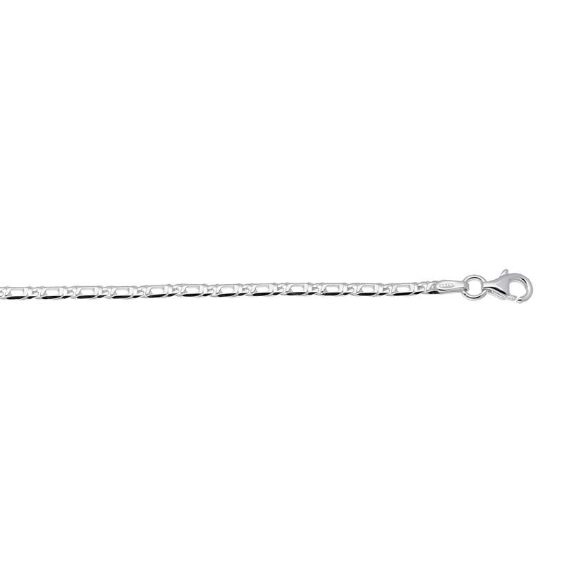Zilveren fantasie armband 19cm, schakels, 2.6mm breed