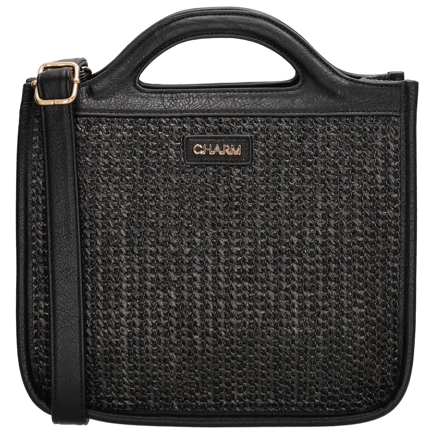 Deze stijlvolle tas van Charm London is zowel als handtas als crossbody tas te gebruiken dankzij de verstelbare en afneembare schouderband. De tas met raffia-look heeft zowel aan de achterkant als aan de binnenkant een ritsvak voor je kleine essentials. Bovendien is de tas voorzien van een handig telefoonvak en kan deze volledig worden afgesloten met een rits.

Kenmerken:
• Verstelbare en afneembare schouderband
• Raffia-look
• Telefoonvak
• Ritsvakken aan de achterkant en binnenkant
• Volledig afsluitbaar met rits