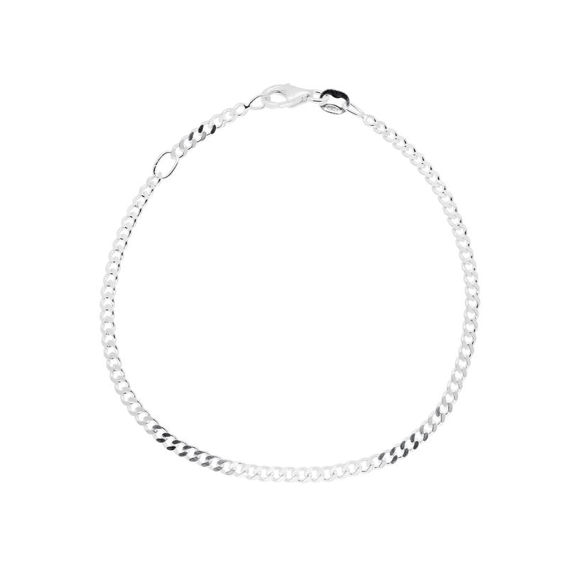 Zilveren gourmet armband 19cm