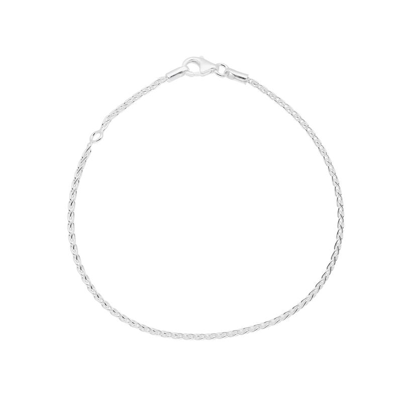Zilveren fantasie armband palmier 19cm