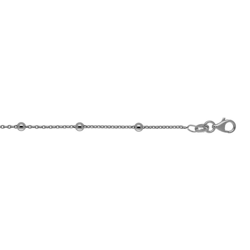 Zilveren bolletjes armband 19cm
