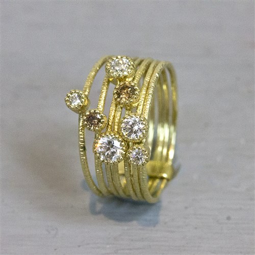 Ring G14k + 0,66 ct H/SI