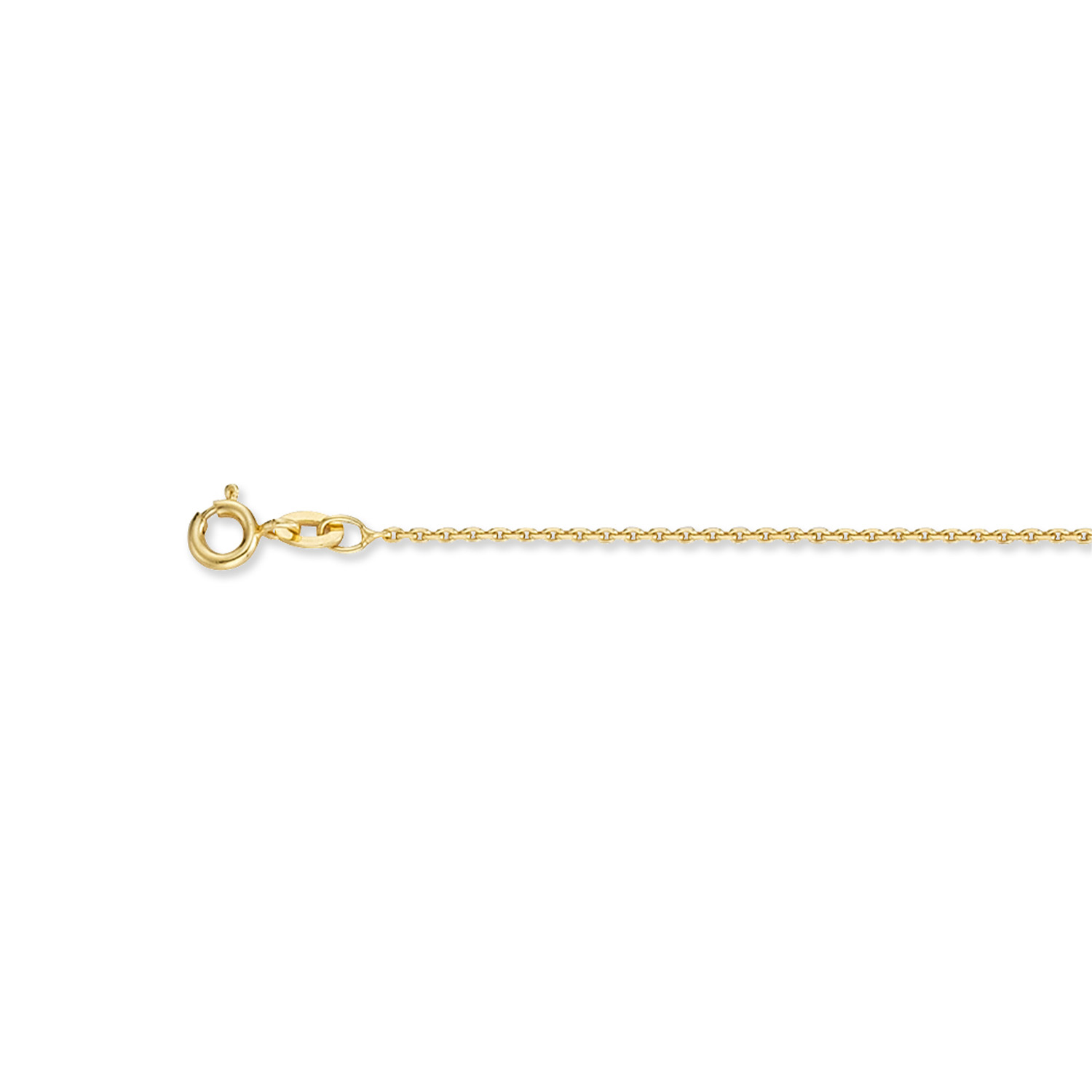 Prachtig gouden collier gemaakt van 14 karaat met een draaglengte van 45 cm. Het betreft een ankerschakel en de breedte van de schakel is 1.7 mm.