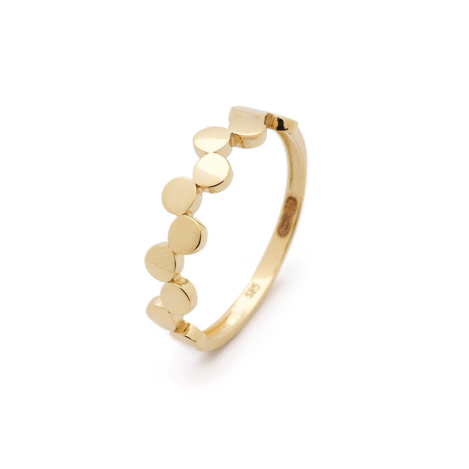 Zoek jij een unieke maar tijdloze ring? Dan vind je deze 14 karaat gouden ring van Glow vast geweldig! Hij bestaat uit kleine discjes, wat zorgt voor een speels effect. Combineer je hem met meerdere ringen of draag je hem alleen?

GLOW
Benadruk jouw stijl met de verfijnde sieraden van GLOW en laat je inspireren door de uitgebreide collectie 14 karaats gouden sieraden van de hoogste Europese kwaliteit. Ontworpen om elke dag te dragen. Naast tijdloze ontwerpen bestaat de collectie ook uit hippe sieraden; zoals minimalistische gouden kettingen en grafische oorknopjes. Wil je een beetje extra stralen? Kies dan voor flonkerende zirkonia of ga voor luxe met onze geraffineerde diamanten sieraden.
  
  Specificaties
  - 214.1282
  - Ring
  - 14 karaat goud
  - Maat 56