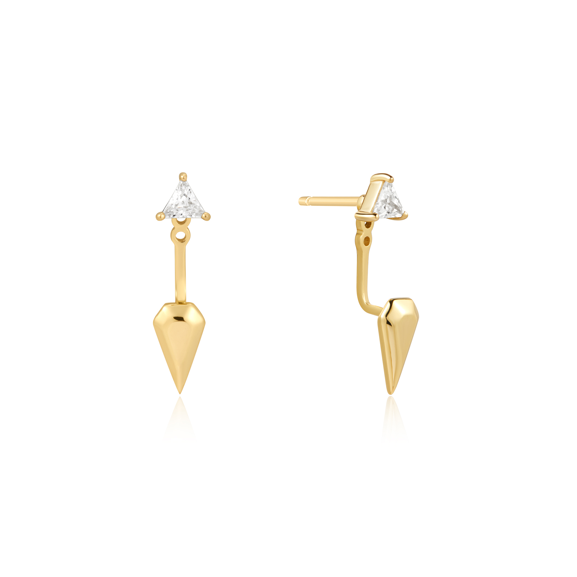 Omarm onze opvallende oorstekers om je alledaagse looks te verbeteren. Met een driehoekige kubieke zirkonia gecombineerd met een gouden geometrische rand, zijn deze gemakkelijk te stylen stukken de perfecte stapelstukken voor elke gelegenheid. 

HET MERK
GeÃ¯nspireerd door de laatste fashion trends is Ania Haie het toonaangevende sieradenmerk voor hoogkwalitatieve maar ook betaalbare zilveren sieraden, zonder op de kwaliteit in te leveren. Iedere collectie is gebaseerd op de laatste catwalktrends, waardoor Ania Haie snel tot hÃ©t sieradenmerk voor stijlbewuste consumenten is verkozen. Elk sieraad wordt ontworpen om te combineren met andere sieraden waardoor je je eigen look kunt creÃ«ren. Maar ook zijn Ania Haie sieraden opvallend genoeg om op zichzelf te dragen.

SPECIFICATIES
- Ania Haie
- Oorbellen
- Lengte 21mm
- 925 zilver met gold/ rhodium plating
- AH E059-11G